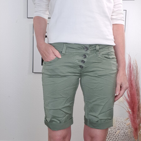 Buena Vista Damen Stretch Jeans Shorts Bermuda Krempelhose Malibu khaki XS