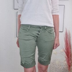 Buena Vista Damen Stretch Jeans Shorts Bermuda Krempelhose Malibu khaki XS
