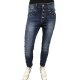 Karostar Denim Stretch Baggy-Boyfriend-Jeans boyfriend 4 Knöpfe offene Knopfleiste weitere Farben