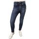 Karostar Denim Stretch Baggy-Boyfriend-Jeans boyfriend 4 Knöpfe offene Knopfleiste weitere Farben