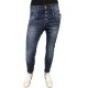 Karostar Denim Stretch Baggy-Boyfriend-Jeans boyfriend 4 Knöpfe offene Knopfleiste weitere Farben