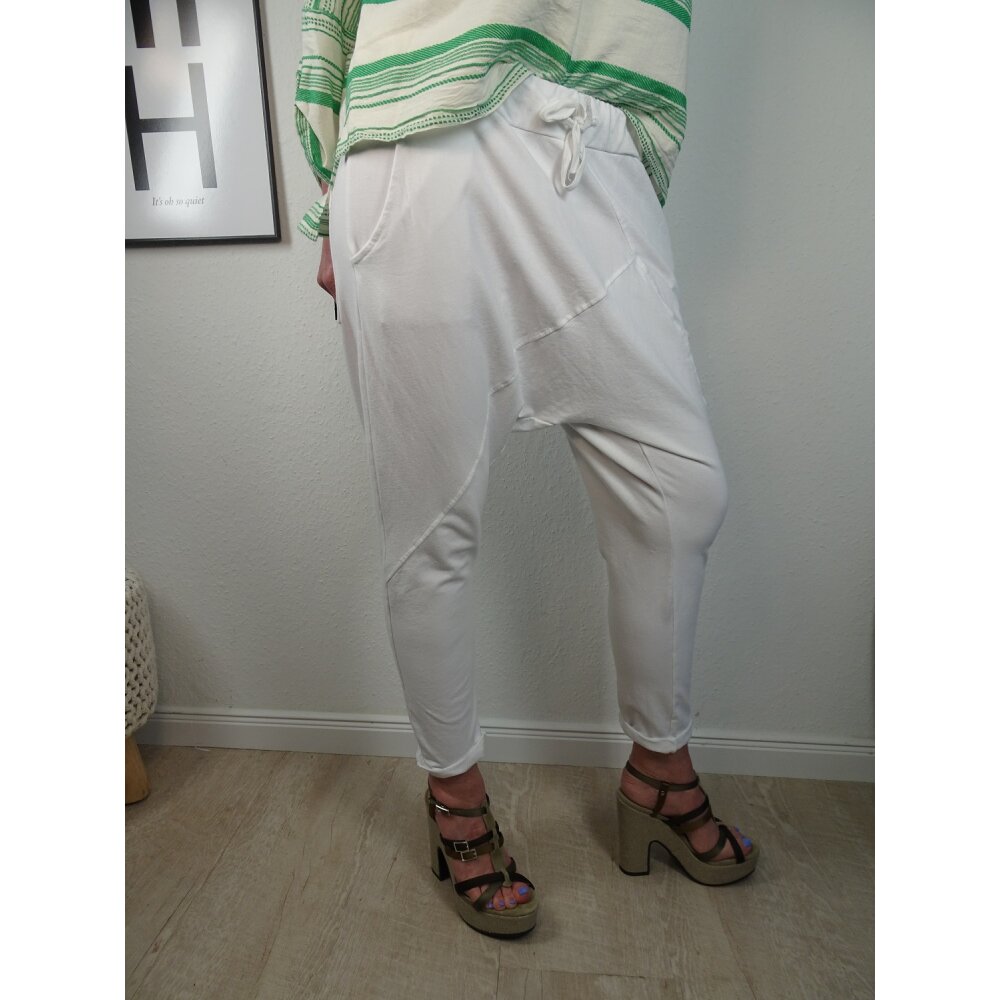 Italy Damen Harems Hose Freizeit Jogg Pants mit tiefen Schritt Ala
