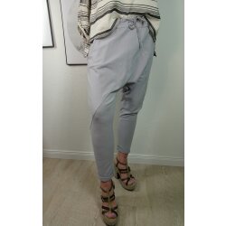 Italy Damen Harems Hose |Freizeit Jogg Pants mit tiefen Schritt | Aladin Sweat mit schrägen Nähten