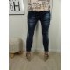 Jewelly Stretch Jeans| im baggy boyfriend Schnitt| Damen Hose mit dekorativer Knopfleiste| perfekter Sitz darker denim S