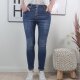 Jewelly Stretch Jeans| im baggy boyfriend Schnitt| Damen Hose mit dekorativer Knopfleiste| perfekter Sitz