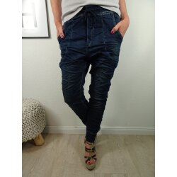 Karostar Damen  Jeans| lange Jeans Hose aus weichem Sweat...
