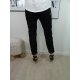 Karostar Damen  Jeans| lange Jeans Hose aus weichem Sweat Denim| Schlupfhose aus Jogg Stoff | athleisure Pants schwarz M