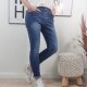 Jewelly Stretch Jeans| im Baggy Boyfriend Schnitt| Damen Hose mit dekorativer Knopfleiste| Perfekter Sitz dark denim-M