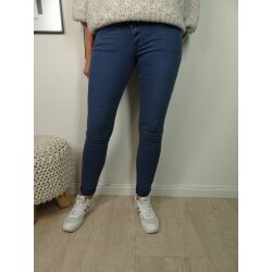 Buena Vista Malibu | Damen Jeans Hose in coloured Denim | Stretch Denim Pants mit dekorativer Knopfleiste kornblume L Kornblume