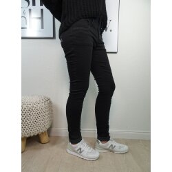 Buena Vista Florida | Damen Jeans Hose in coloured Denim | Stretch Denim Pants mit gedoppelten G&uuml;rtelschlaufen black S