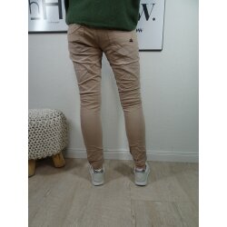 Buena Vista Malibu Damen Jeans Hose in coloured Denim  Stretch Denim Pants mit Knopfleiste stucco XL