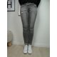 Buena Vista Malibu Damen Jeans Hose in coloured Denim Stretch Pants mit Knopfleiste XS grey destroyed
