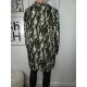 Italy Fashion Damen Bluse Animal Print Tunika mit V-Ausschnitt one size khaki