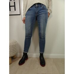 Buena Vista Tummyless Stretch Jeans | Schlankmachende Shaping Denim Hose | Figur formend f&uuml;r alle Gr&ouml;&szlig;en | lange Jeanshose light stone M