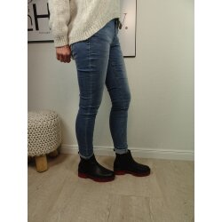 Buena Vista Tummyless Stretch Jeans | Schlankmachende Shaping Denim Hose | Figur formend f&uuml;r alle Gr&ouml;&szlig;en | lange Jeanshose light stone M