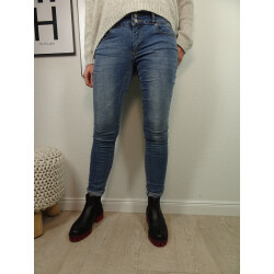Buena Vista Tummyless Stretch Jeans | Schlankmachende Shaping Denim Hose | Figur formend für alle Größen | lange Jeanshose light stone XL