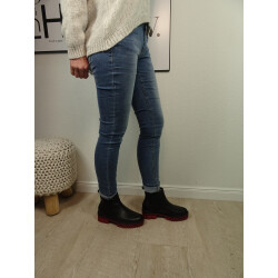Buena Vista Tummyless Stretch Jeans | Schlankmachende Shaping Denim Hose | Figur formend für alle Größen | lange Jeanshose light stone XL