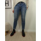 Buena Vista Tummyless Stretch Jeans | Schlankmachende Shaping Denim Hose | Figur formend für alle Größen | lange Jeanshose light stone XL