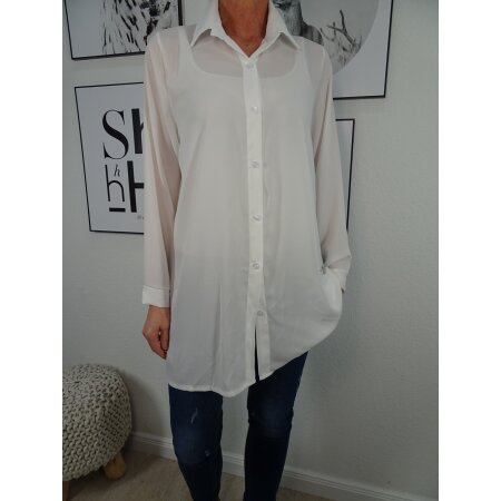 Italy Fashion Lange Elegante Hemd Bluse Aus Viskose Crepe Tim Colli 29 90