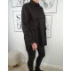 Italy Fashion lange VoKuHiLa  Hemd Bluse aus Baumwolle one size schwarz