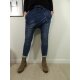 Italy Damen Harems Hose Freizeit Jogging Pants mit tiefem Schritt Aladin Denim Jeans