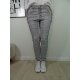 Jewelly Stretch Jeans| im Baggy Boyfriend Schnitt| Damen Hose mit Knopfleiste | colored denim L grau