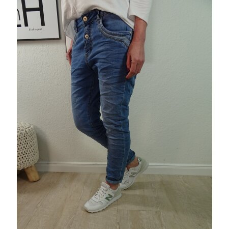 Karostar Boyfriend Jeans open button- verschiedene Waschnungen- von Gr. M bis 4XL
