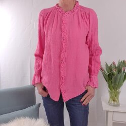 Boho Musselin Bluse One Size Pink