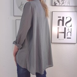 Leichte VoKuHiLa Sommer Bluse One Size Grau