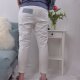 7/8 Sommerhose mit Patches und weißer Spitze