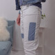 7/8 Sommerhose mit Patches und weißer Spitze