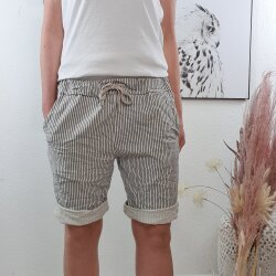 Krempel-Shorts gestreift One Size Beige